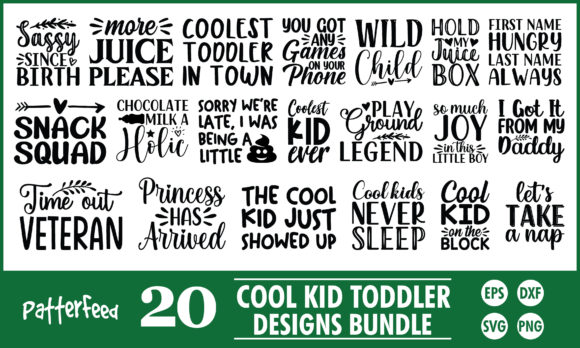 Cool Kid Toddler SVG Bundle for Playful Branding
