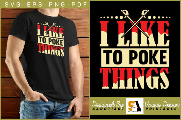 Fencing Funny Design Printable Svg for Graphics and Crafts