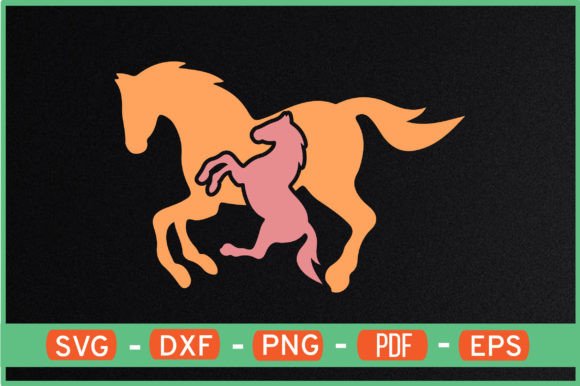 Fun Horses Vector SVG for Crafts and Graphics