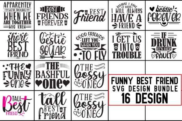 Funniest Best Friend Svg Design Bundle