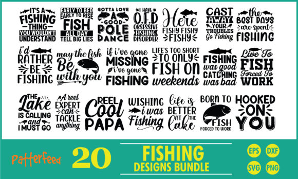 Funny Fishing Graphics for Crafts