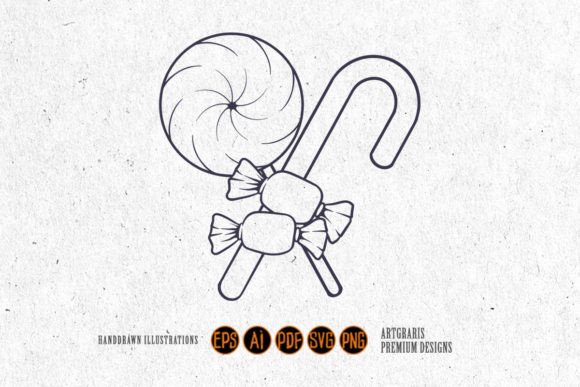 Graphics for Crafts: Silhouette Funny Sweet Candy Svg