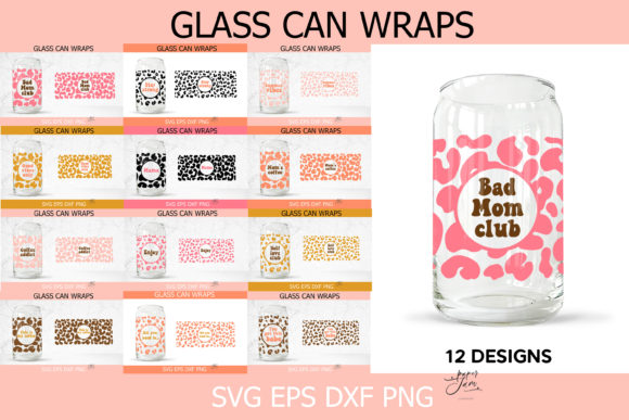 Leopard Wrap Graphics for Coffee Can Design